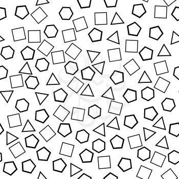 Abstract Random Black White Pattern. Line Background