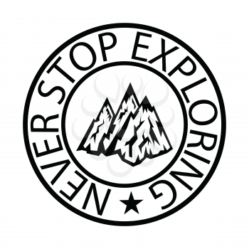 Concept of Travel, Discovery, Hiking, Adventure Tourism and Exploration. Top Hill Representing Mountain Peak Icon.