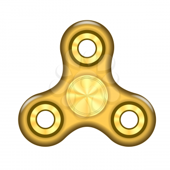 Fidget Finger Spinner Icon Isolated on White Background. Modern Stress Relieving Toy