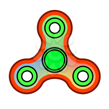 Fidget Finger Spinner Icon Isolated on White Background. Modern Stress Relieving Toy