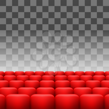 Luxury Red Seats Isolated on Checkered Background