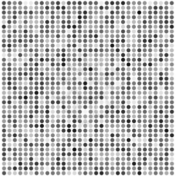 Set of Grey Circles Isolated on White Background
