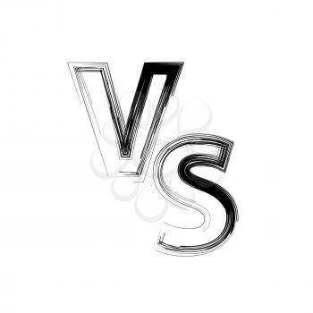 Concept of Confrontation, Together, Standoff, Final Fighting. Versus VS Letters Fight Background