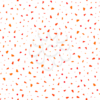 Red Parts Seamless Pattern Isolated on White Background