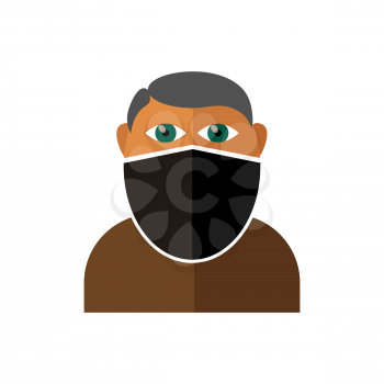 Gangster Icon Isolated on White Background. Flat Design