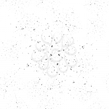 Grey Confetti Seamless Pattern Isolated on White Background. Set of Particles.