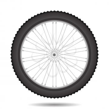 Bicycle Wheel Icon Isolated on White Background