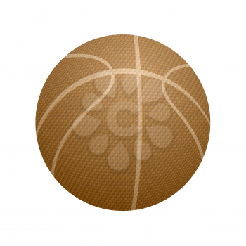 Basketball Orange Icon Isolated on White Background