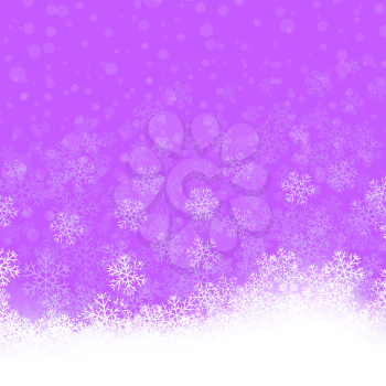 Snowflakes Pattern on Pink Background. Winter Christmas Decorative Texture