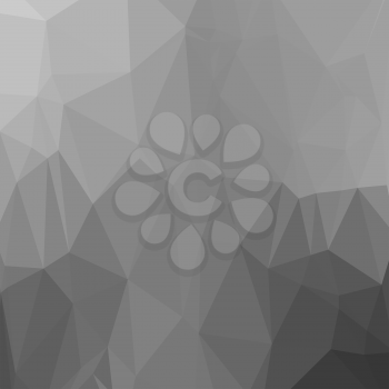 Grey Polygonal Background. Rumpled Triangular Pattern. Low Poly Texture. Abstract Mosaic Modern Design. Origami Style