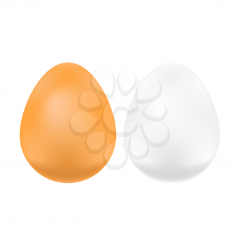 Brown Easter Egg Icon on White Background.