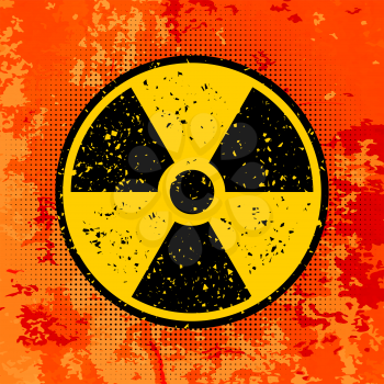 Ionizing Radiation Sign. Radioactive Contamination symbol. Warning Danger Hazard.