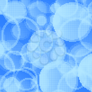 Blue Halftone Pattern. Set of Dots. Dotted Texture on White Background. Overlay Grunge Template. Distress Linear Design. Fade Monochrome Points. Pop Art Backdrop.