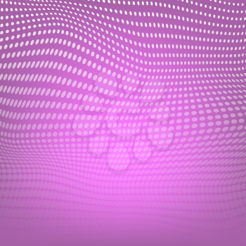 Abstract Polygonal Space. Low Poly Pink Background with Connecting Dot. Big Data. Connection Structure. Grid with Dots Texture.