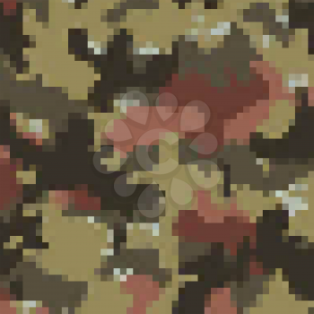 Urban Camouflage Background. Army Abstract Modern Military Pattern. Green Pixel Fabric Textile Print for Uniforms and Weapons.