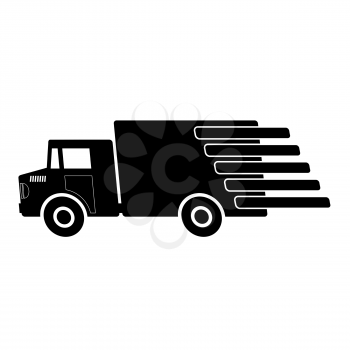 Truck Delivery Icon Isolated on White Background.