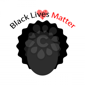Black Lives Matter Banner for Protest on White Background.