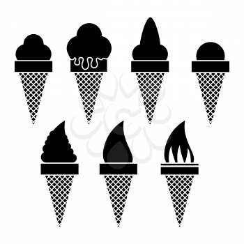 Sweet Ice Cream Icon Isolated on White Background.