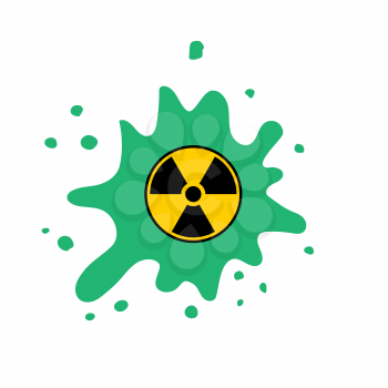 Ionizing Radiation Sign. Radioactive Contamination Symbol. Warning Danger Hazard on White Background.