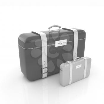 Traveler's suitcases. 