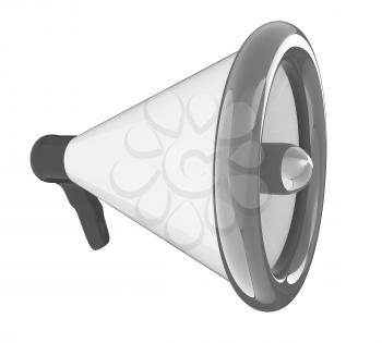 Loudspeaker as announcement icon. Illustration on white 
