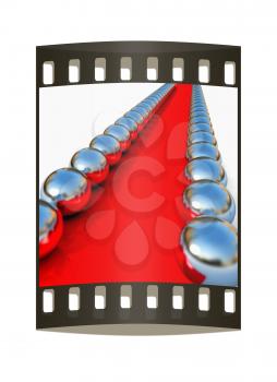 path to the success on a white background. The film strip