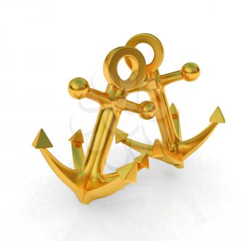 Gold anchors