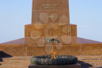 UKRAINE. ODESSA. AUGUST 19, 2017: Monument to the Unknown Sailor.