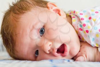 Photo of beautiful cute newborn infant girl
