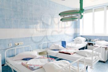 Photo of hospital chamber interior without sicks