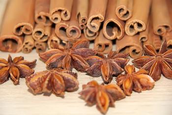 Image of still life with anise and cinnamon