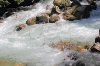 Image of water stream in mountain terrain