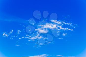 Photo of summer blue sky with white clouds