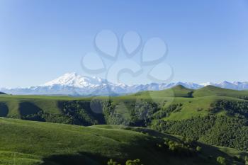 Landscape with highest top of the Europe Elbrus