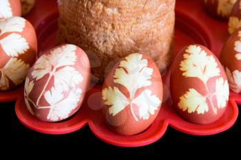 Photo of Easter eggs and sugar pie