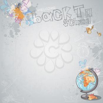 Royalty Free Clipart Image of a Back to School Background