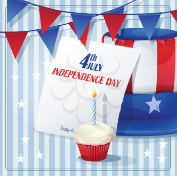 Royalty Free Clipart Image of an Independence Day Background