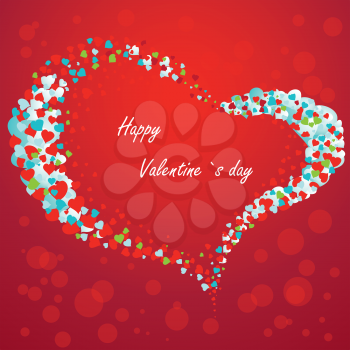 Royalty Free Clipart Image of a Valentine Greeting With a Heart