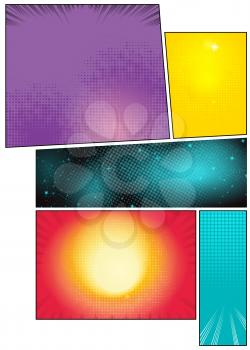 Royalty Free Clipart Image of a Set of Backgrounds