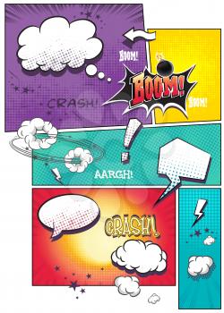 Royalty Free Clipart Image of a Cartoon Strip Background