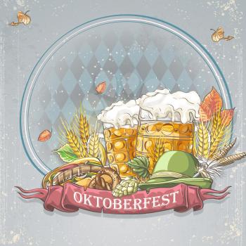 Royalty Free Clipart Image of an Oktoberfest Background