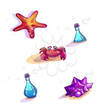 Royalty Free Clipart Image of Beach Items