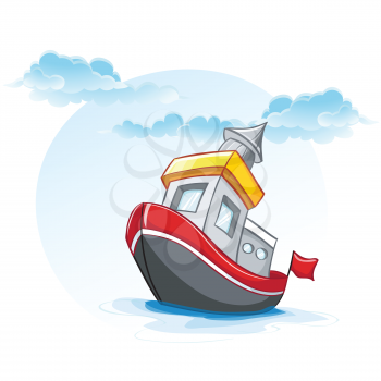 Royalty Free Clipart Image of a Little Boat
