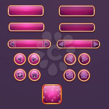 Royalty Free Clipart Image of Buttons and Icons