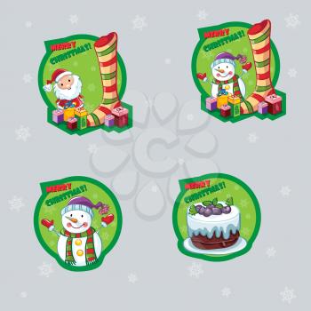 Royalty Free Clipart Image of Christmas Stickers