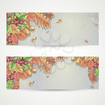 Royalty Free Clipart Image of Autumn Banner