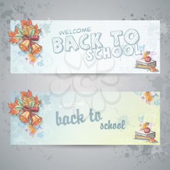 Royalty Free Clipart Image of Back to School Banners