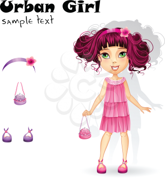 Royalty Free Clipart Image of an Urban Girl