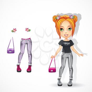 Royalty Free Clipart Image of an Urban Girl Background