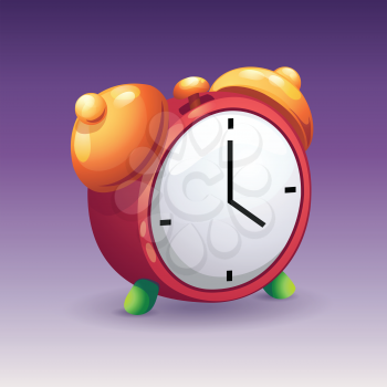 Image of red alarm clock with yelow bells